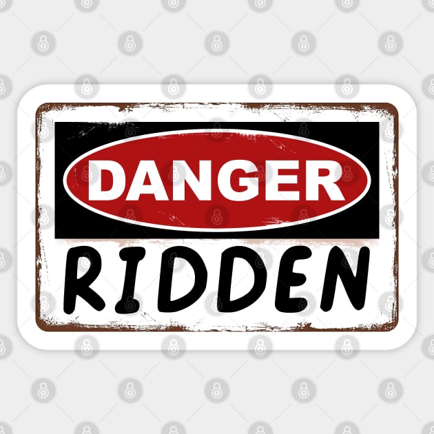 Back 4 Blood Door Sign "Danger Ridden" Sticker by Scud"